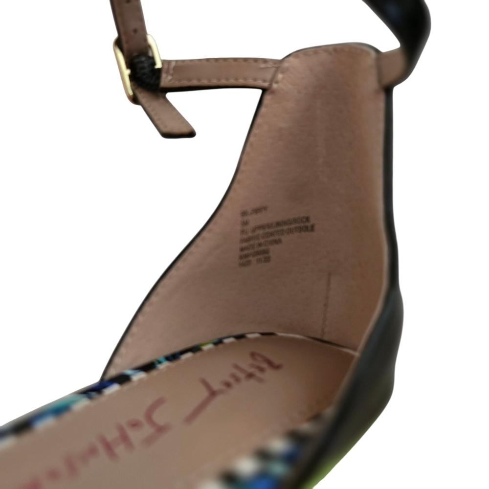 NEW Betsey Johnson Pippy Black and Multicolor Butterflies Low Heels - Picture 5 of 7